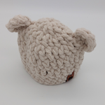 Brown Bear & Baby Crocheted Hat Gift Set