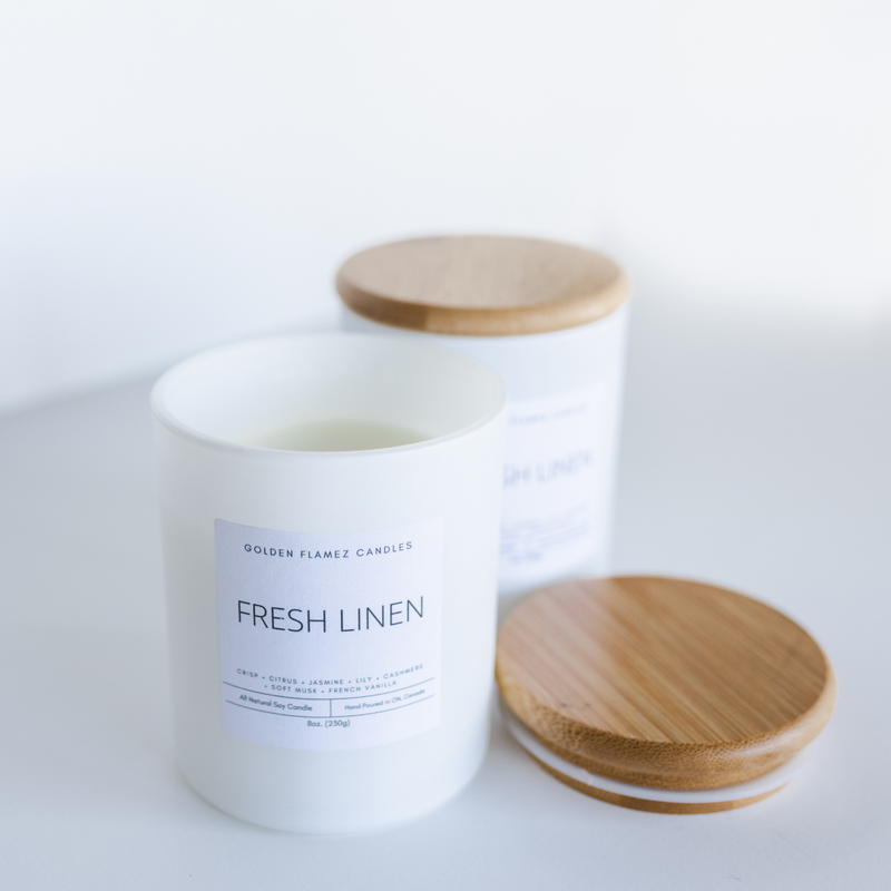 Candle - Fresh Linen Scent (8oz)